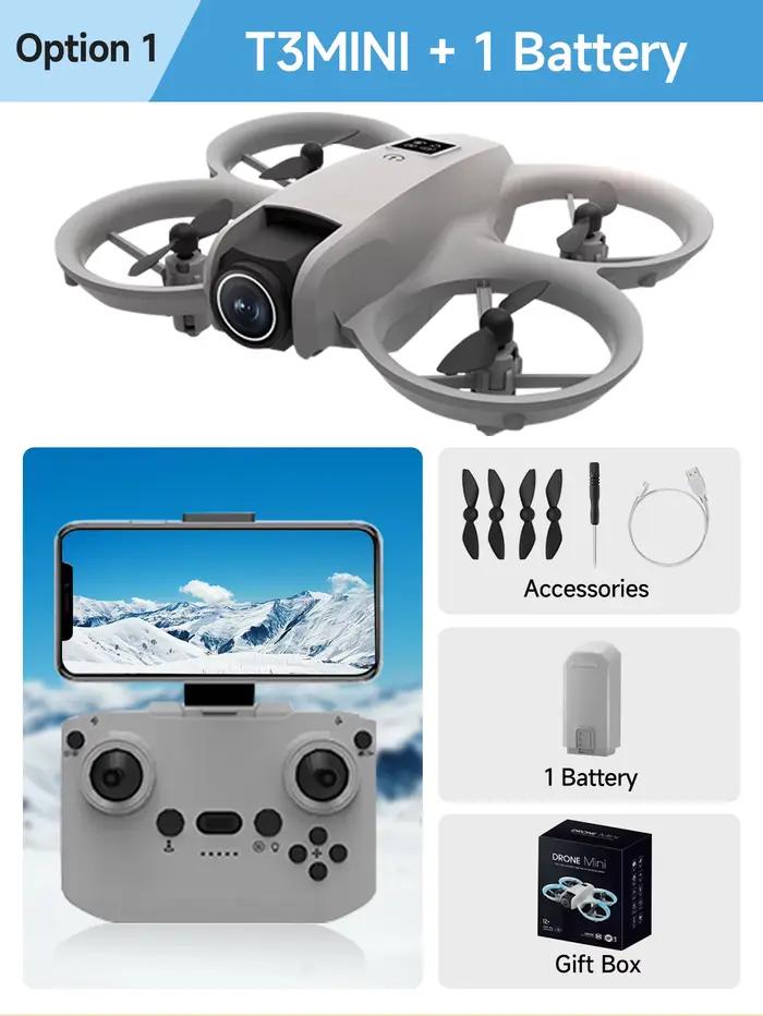 Drone RC Mini AXNEN T3 : Clarté HD et Vol Longue Durée, Écran de Contrôle à Distance 5G, Positionnem
