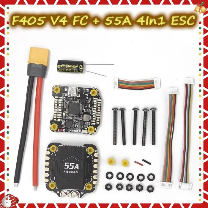 Contrôleur de vol F405 V4 F4 Stack, ESC 4-en-1 BLS 55/60A 3-6S 30x30, Kit Drone FPV RC INAV Betaflig