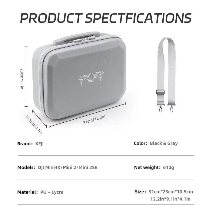 Étui de transport Portable pour Drone DJI Mini 2/Mini 2 SE/Mini 4K, boîte de télécommande, coque rig