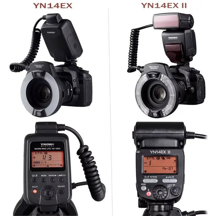 Yongnuo YN14EX II TTL Macro anneau Flash Speedlite lumière LED pour Canon Sony caméra cavité buccale