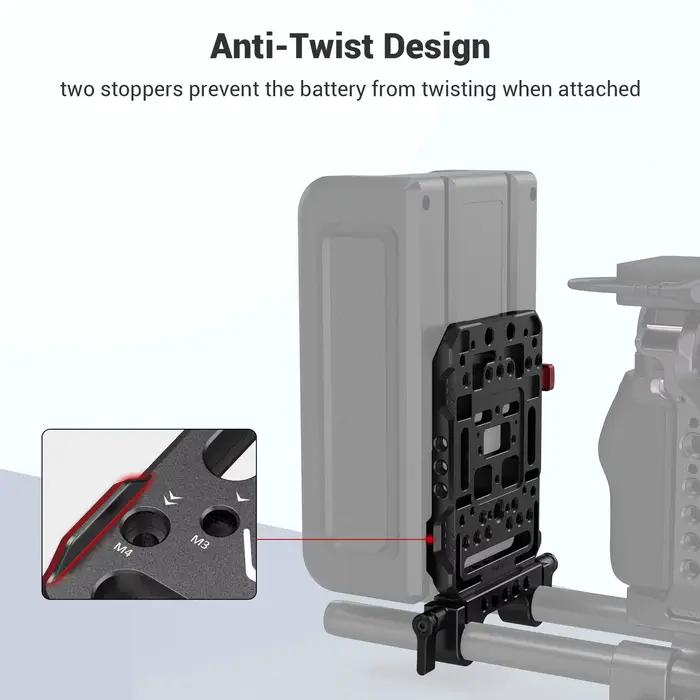 SmallRig – plaque de batterie à montage en V, plaque de batterie à montage en V avec double pince à 