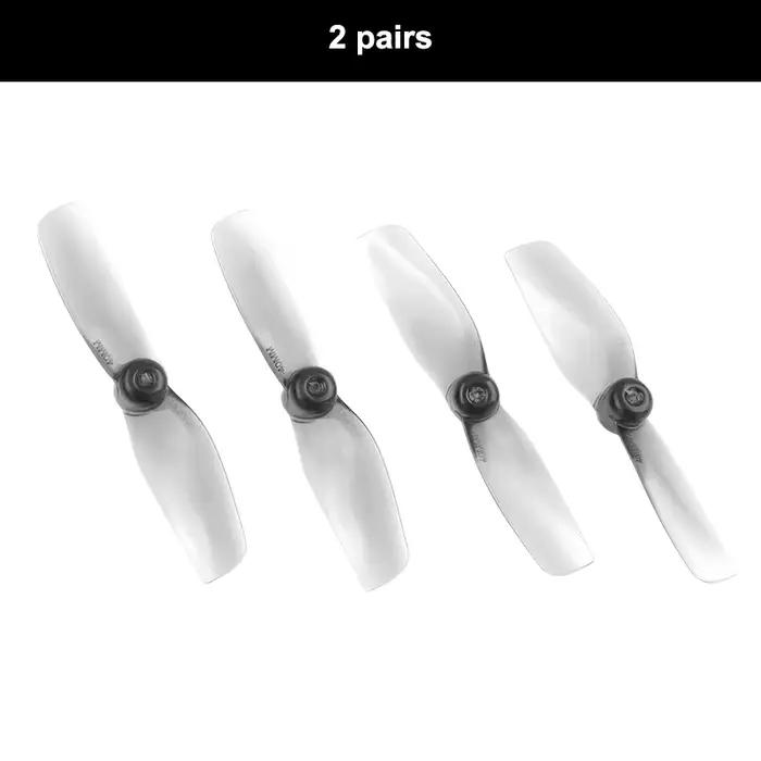 HQProp Micro Whoop 40MMX2 hélices en Poly carbonate gris 2CW + 2CCW arbre 1.5MM pour Drones