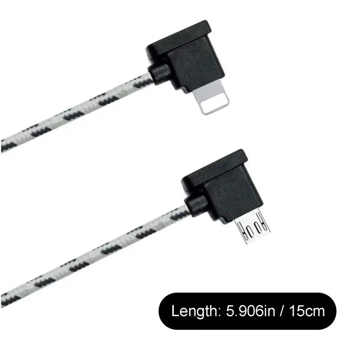 Câble tressé en nylon pour télécommande DJI Mavic 2/Ari/SE/Mini/Spark, télécommande Android pour con