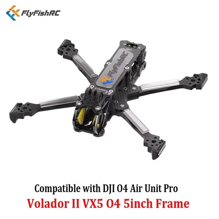 FlyFishRC Volador II VX5 O4 5 pouces T700 Kit de cadre compatible avec les unités d'air DJI O4 Pro p