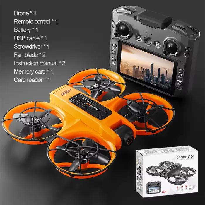2025 S156 Mini Drone 8K HD photographie aérienne double caméra Dron avec écran omnidirectionnel mote