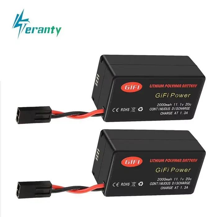 Batterie de drone haute puissance 11,1 V 2000 mAh 20C recyclable, conçue pour le quadricoptère Parro