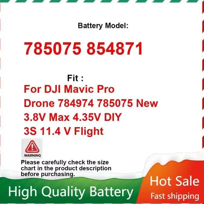 DJI-Batterie pour importateur Mavic Pro, 4300mAh, 854871 V, Max 784974 V, 785075 V, DIY 3S, 3.8V, Be