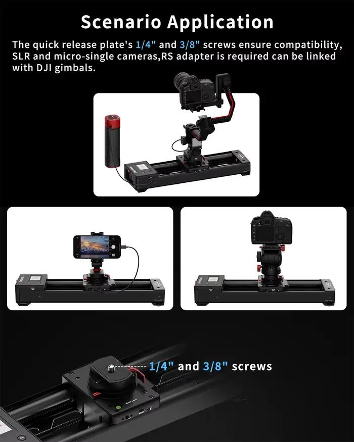 IFOOTAGE Shark Slider Nano II 660, curseur de caméra motorisé 26" charge utile 15,4 lb, version long