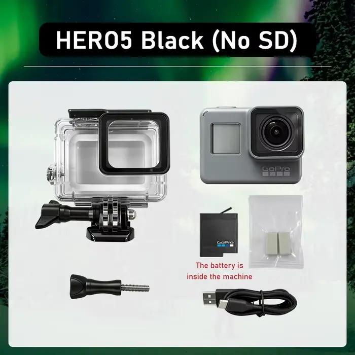 Caméra d'action GoPro HERO5 Black 4K Ultra HD anti-vibrations WiFi Go Pro pour moto, cyclisme, enreg