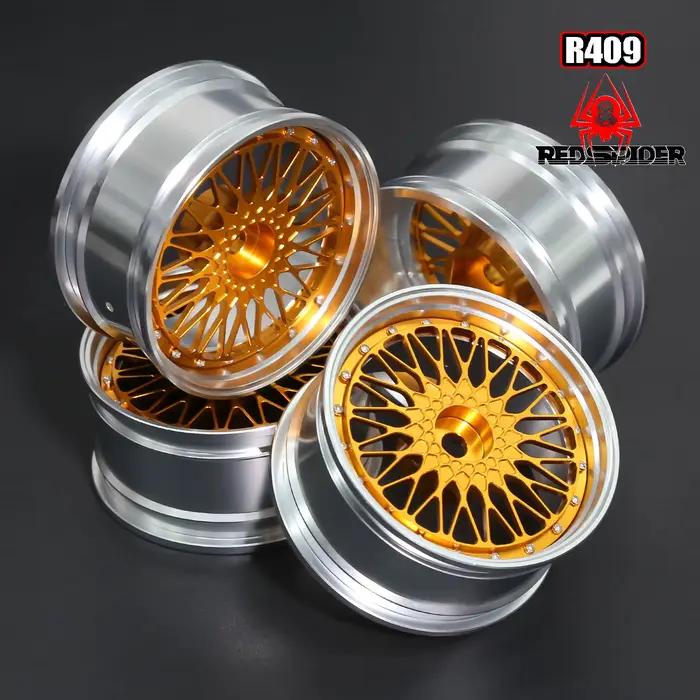 1/10 roues de course RC pneus jantes en métal Hub12mm Hex pour 1:10 RC sur voiture de route Tamiya T
