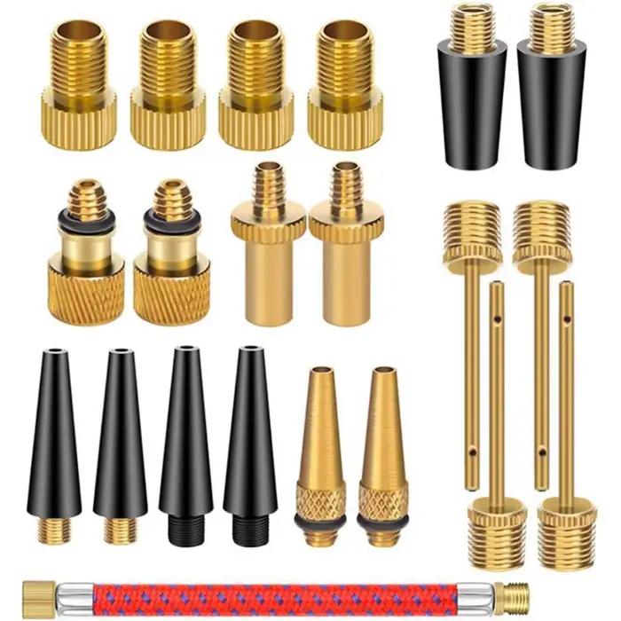 Adaptateur de Valves de vélo, buse d'air, outil de gonflage, aiguille de pompe, Valve Presta Schrade