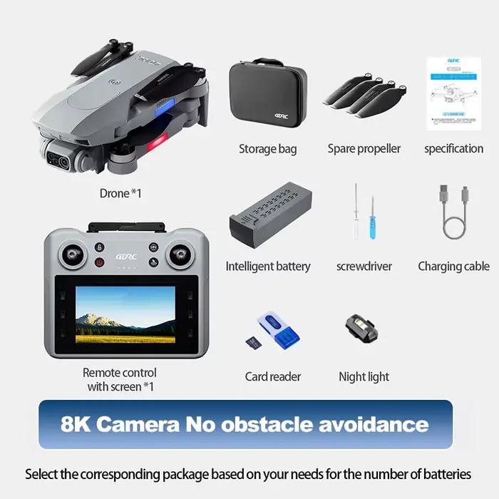Nouveau F8 PRO MAX GPS Drone professionnel 8K HD double caméra écran d'affichage 5G Wifi FPV Drone p