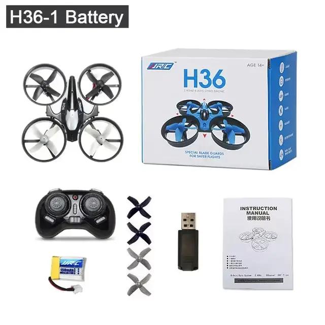 Mini drone JJRC H36 avec 1/2/3 batteries, 4 canaux, mode sans tête 6 axes, 360° °   Hélicoptère RC Q