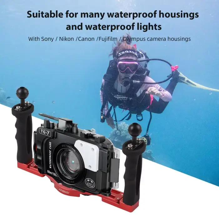 Stabilisateur de caméra étanche pour GoPro, IL, Sony, Nikon, DSLR, plate-forme de plongée, poignée d