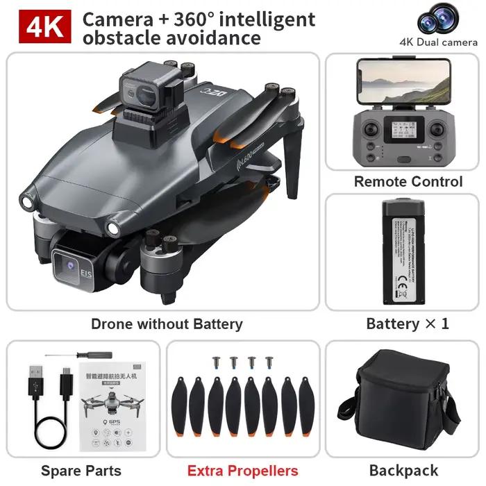 Drone L600 Pro Max avec retour automatique (faible batterie/absence de signal), suivi intelligent (G