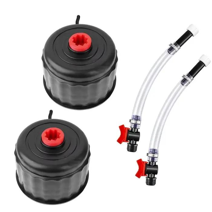 Kit de 4 bouchons de bidon de carburant de course avec tuyau de remplissage pour bidon de 5 gallons