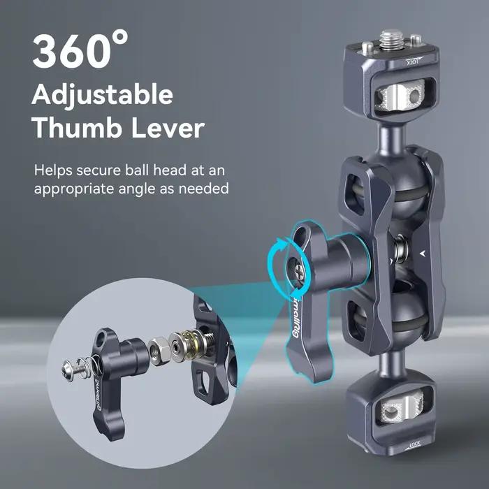 SmallRig-Bras Magique ArtiBMO Flexible avec Vis de 1/4 Pouces, Support de Moniteur de Terrain avec R