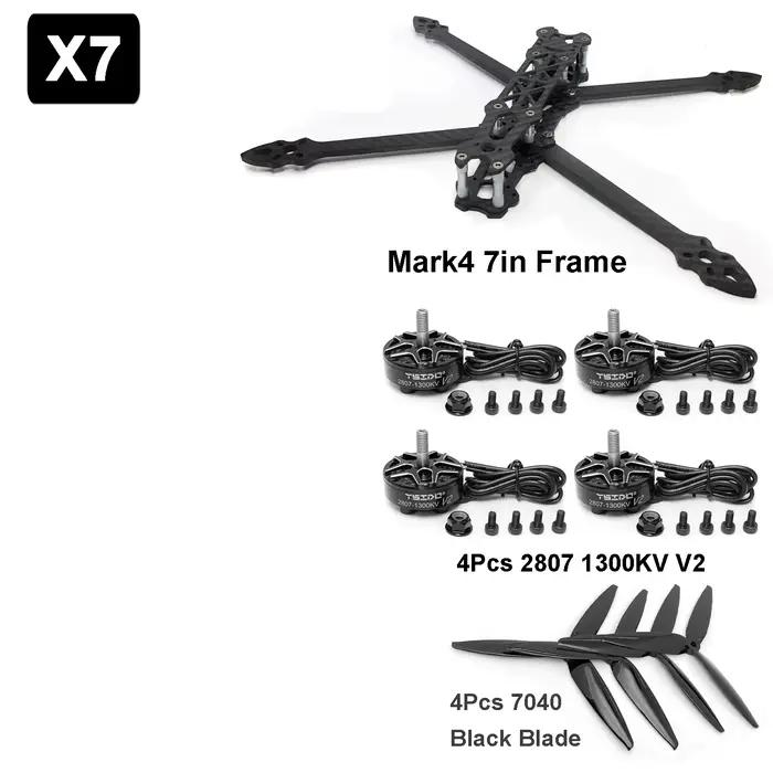 Kit de cadre de drone FPV RC YSIDO 295 mm Mark4 7 pouces avec contrôleur de vol F405 V3, stack ESC 6