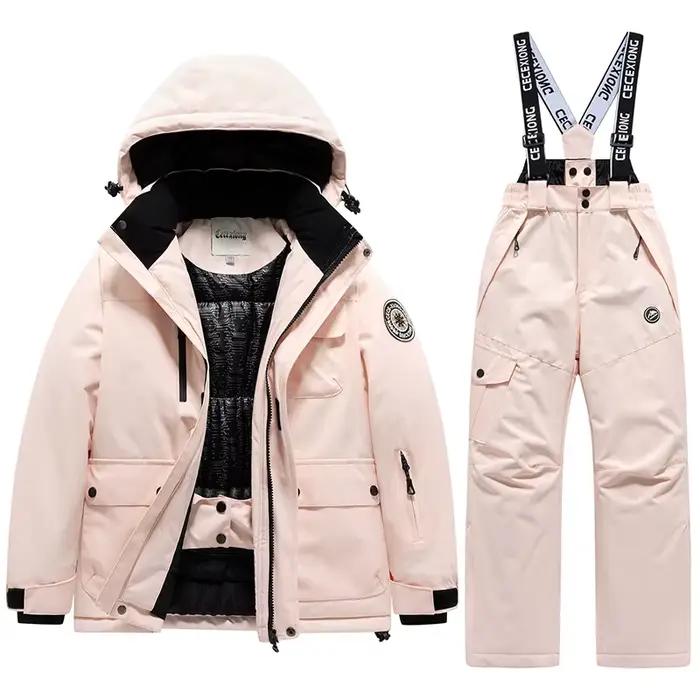 Ski d'hiver manteau et pantalon de Ski pour enfants 2 pièces ensemble chaud imperméable garçons fill