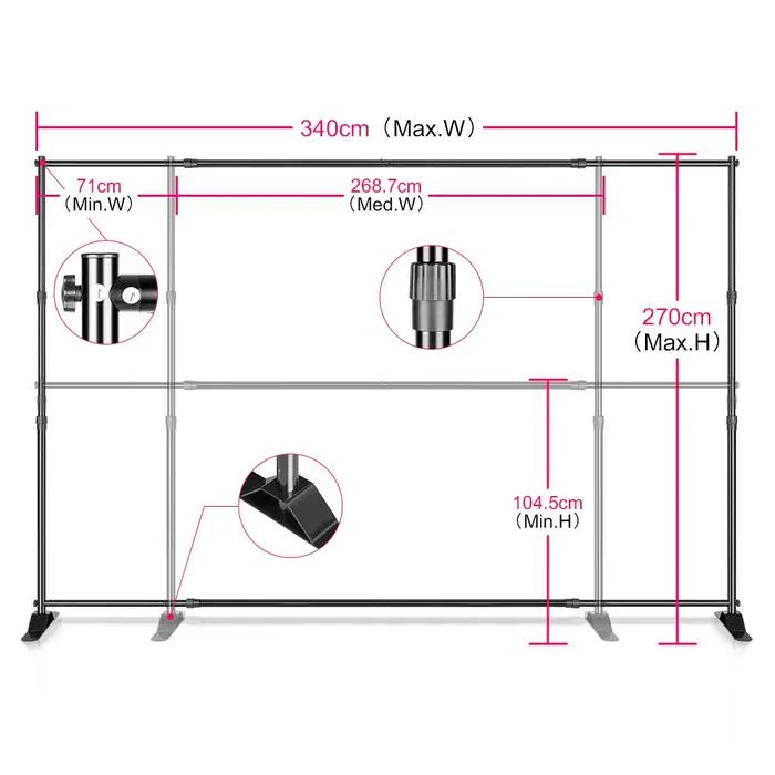 Support d'arrière-plan à Double barre transversale, système de Support d'arrière-plan pour photograp