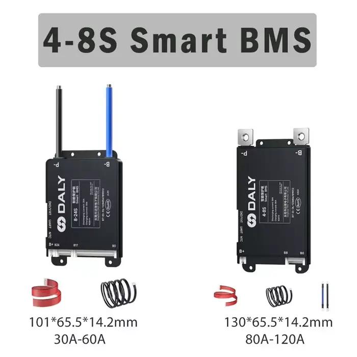 Daly Smart BMS 4S 6S 8S 12S 13S 14S 16S 17S 20S 24S Bluetooth BMS 30A 40A 60A 80A 100A 120A 150A 200
