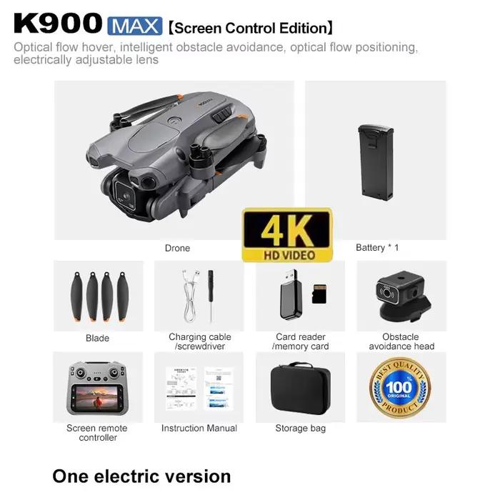Produit authentique K900MAX8K Drone avec double caméra WiFi FPV Photographie aérienne 360° °   Évite