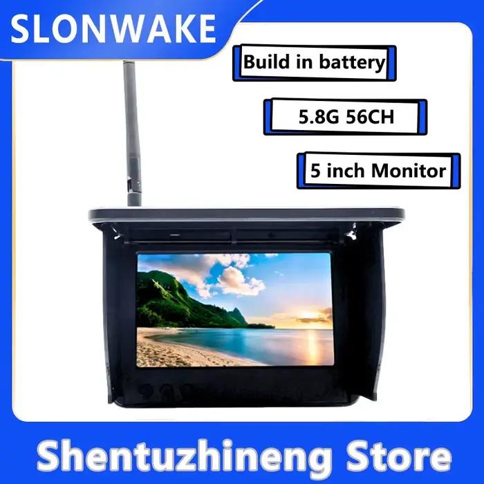 Moniteur FPV SLONWAKE 5.8G 800*480px avec double antenne -48CH moniteur 5 pouces pour drones de cour