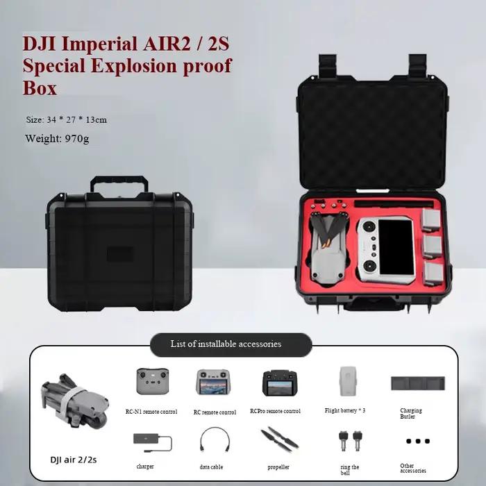 Boîte de transport pour accessoires de drone DJI Air 3 3S AIR 2 2S, sac de rangement, boîte rigide, 