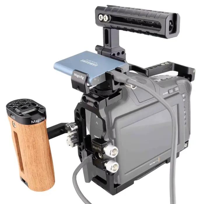 Kit de cage MAGICRIG pour BlackMagic BMPCC 6K Pro, avec poignée supérieure NATO, rail NATO, poignée 