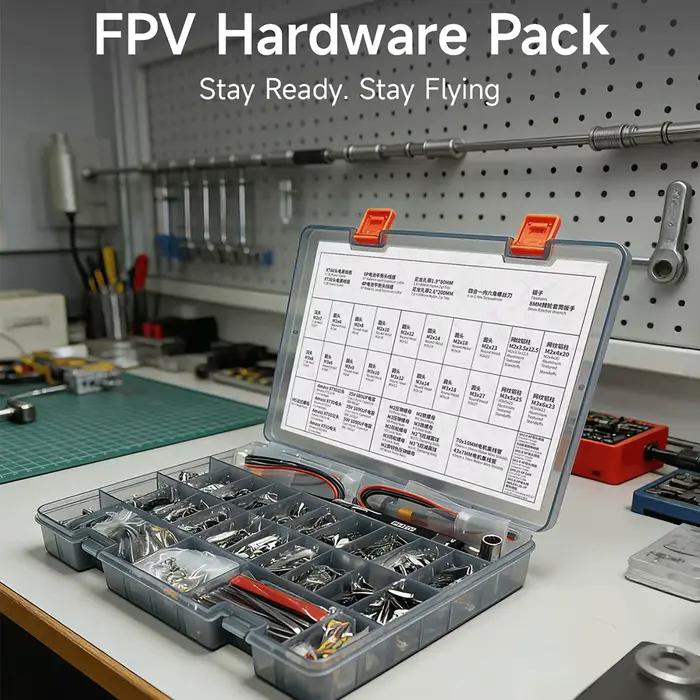 Kit de réparation multifonctionnel GEPRC FPV, avec vis/écrous/connecteurs/câbles, outils pour l'entr