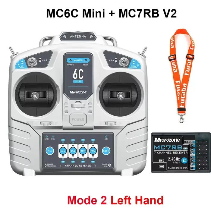 Système de radiocommande MC6C Mini V2 2.4G 6CH, transmetteur avec récepteur pour avion RC, Drone, hé