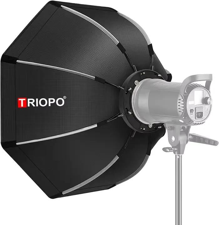 Triopo 65 cm Photo Bowens Mount Softbox avec grille en nid d'abeille Portable extérieur octogonal pa