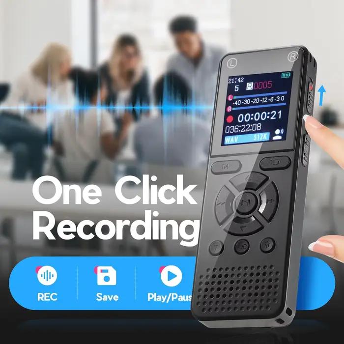 Enregistreur numérique à commande vocale avec lecture, 4552 heures de stockage audio, 1536Kbps, HD s