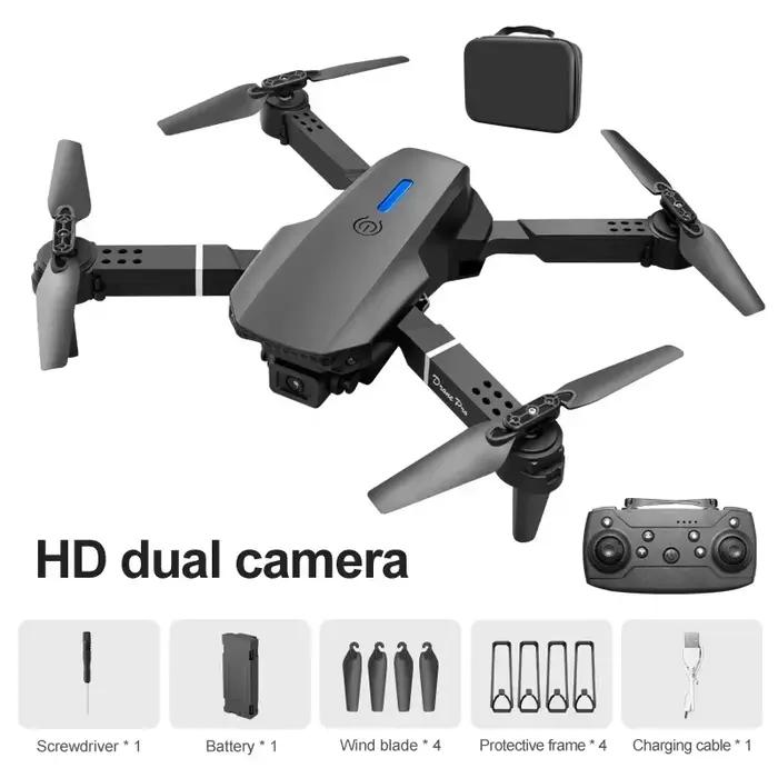 Nouveau drone RC E88 Pro 4K 1080P avec double caméra HD grand angle, quadricoptère pliable, WiFi FPV