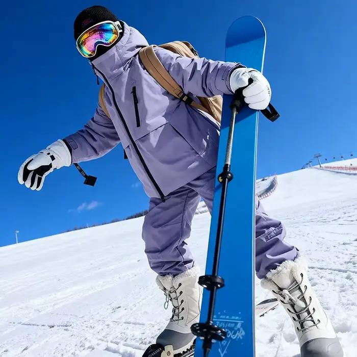 Vêtements de ski pour enfants, haut + bas, hiver, garçons, filles, combinaison de snowboard, coupe-v