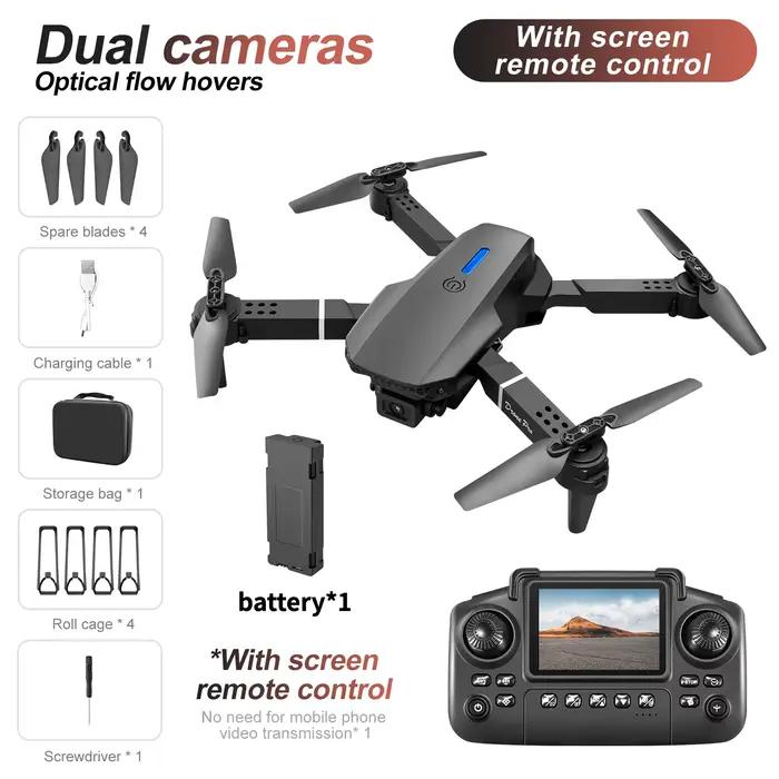 2025 nouveau Drone amélioré E88 E99 avec écran 4K HD photographie aérienne double caméra Dron pliabl