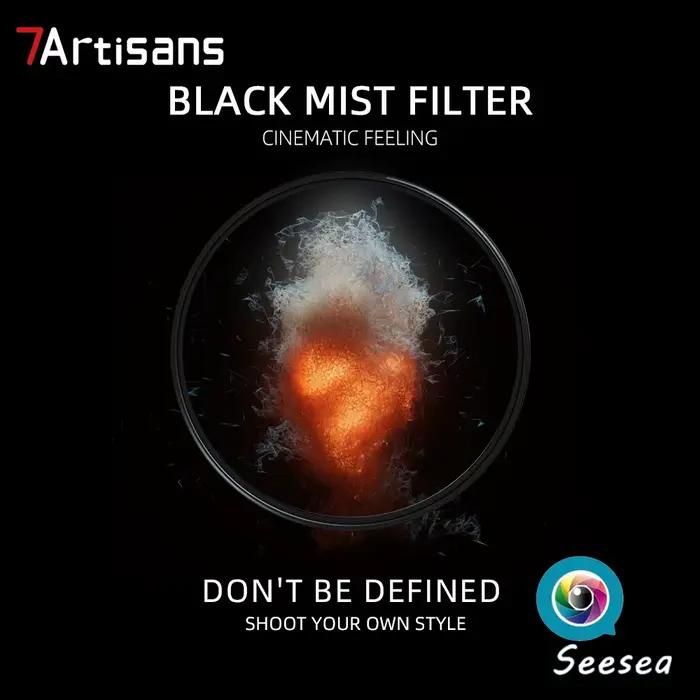 7Artisans-Filtre à brouillard noir, cadre ultra fin, verre optique AGC, revêtement MRC, 1/2mm, 1/4mm
