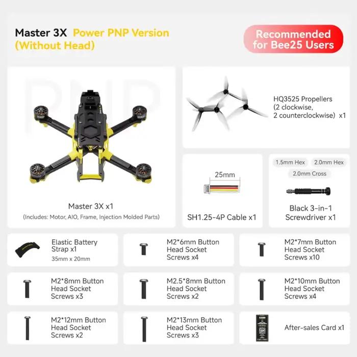 SpeedyBee Master 3X modulaire O4 Pro PNP ELRS Version FPV Drone HD numérique VTX Freestyle Racing Dr