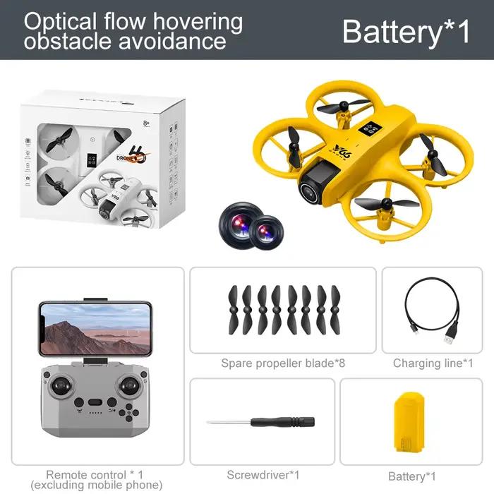 V66 Mini Drone 4K professionnel double caméra Mode sans tête évitement d'obstacles WiFi FPV Dron 360