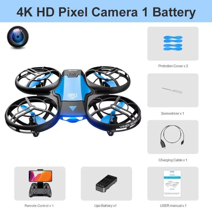 Drone 4DRC V8 WIFI FPV grand Angle HD 4K caméra hauteur tenir RC pliable quadrirotor hélicoptère cad