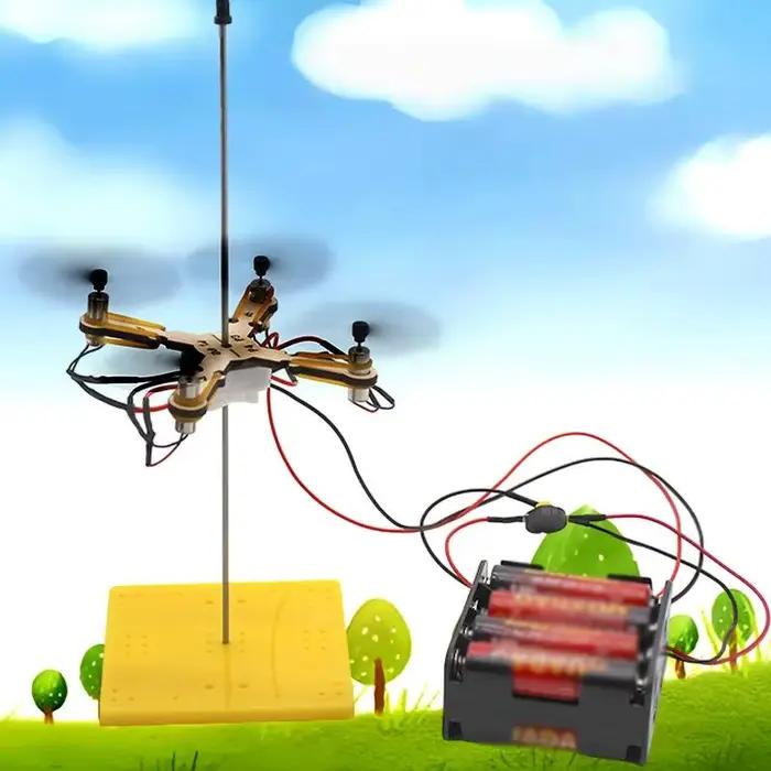 Ensemble de modèles de drone DIY à 4 feuilles: outil d'enseignement de la physique technologique, jo