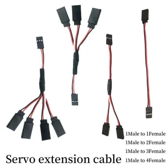 1 pièces 20/30/50cm 1to1/ 1to2/ 1to3/ 1to4 câble d'extension Servo RC Futaba 3 broches JR séparateur