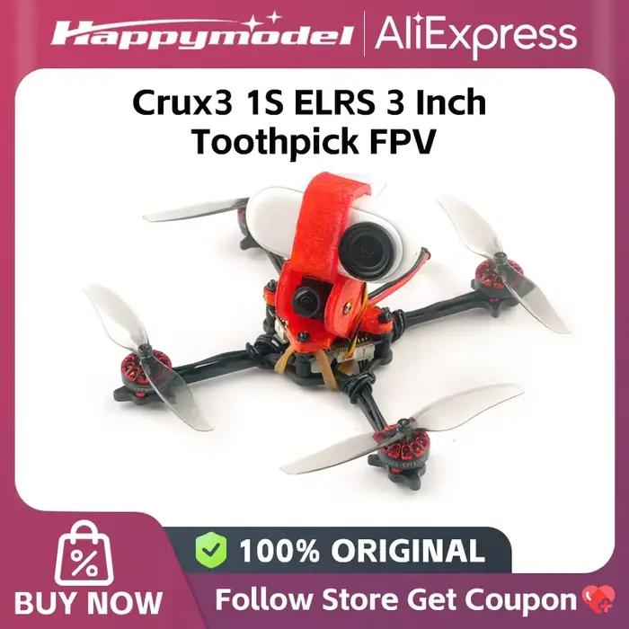 Drone de course FPV avec empattement de 2.4mm, F4 cure-dents, BNF avec 115G VTX Caddx sous la caméra