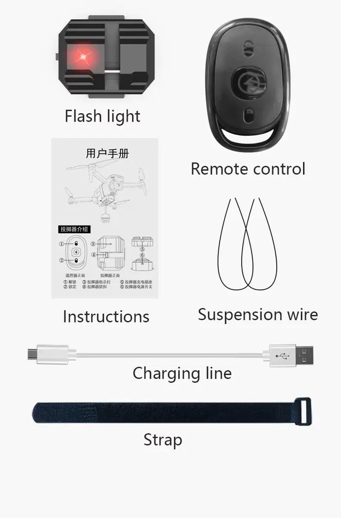 Système de largage universel pour drones DJI Neo/Neo 2/Mini 5 Pro 4 3/Mini 2 4K/Avata 2 360/Mavic/Ai