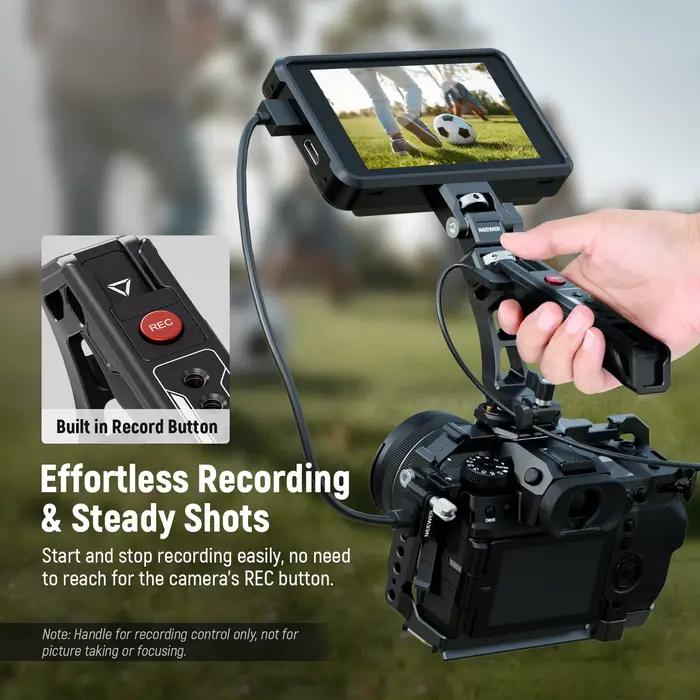 NEEpacks TRANTop Poignée avec Bouton d'Enregistrement avec QR TRANClamp pour Sony A7 ZV1 Panasonic S