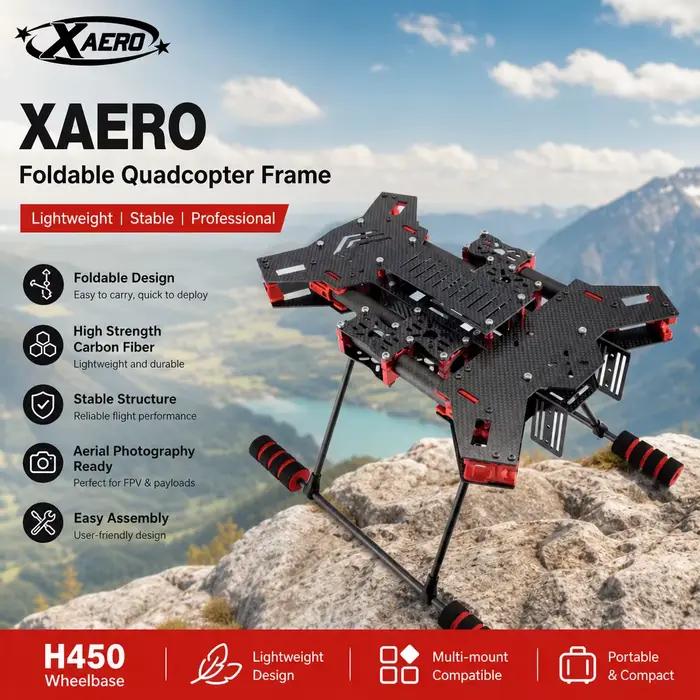 JMRRC H4 450 H450 H680mm quadrirotor cadre pliable charge utile support fixe pour Drone de photograp