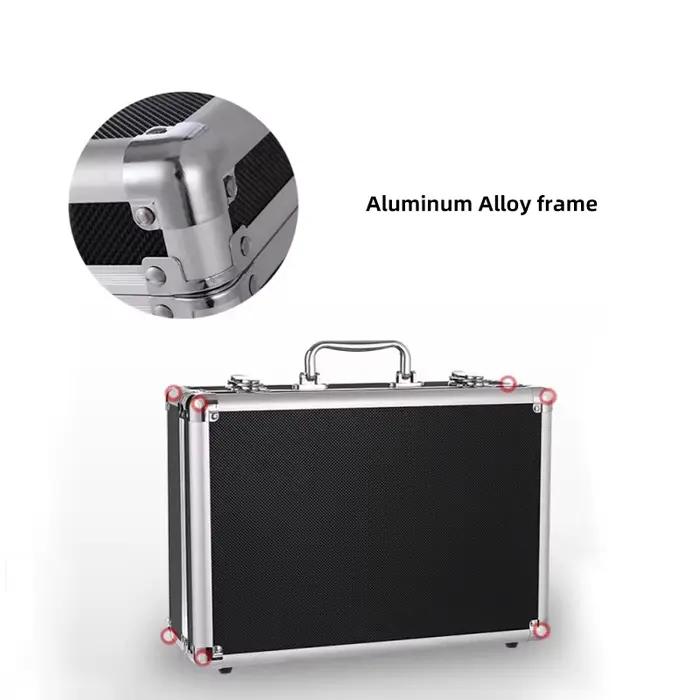 Valise de protection en alliage d'aluminium pour microphones, sac de rangement pour cartes son et ac