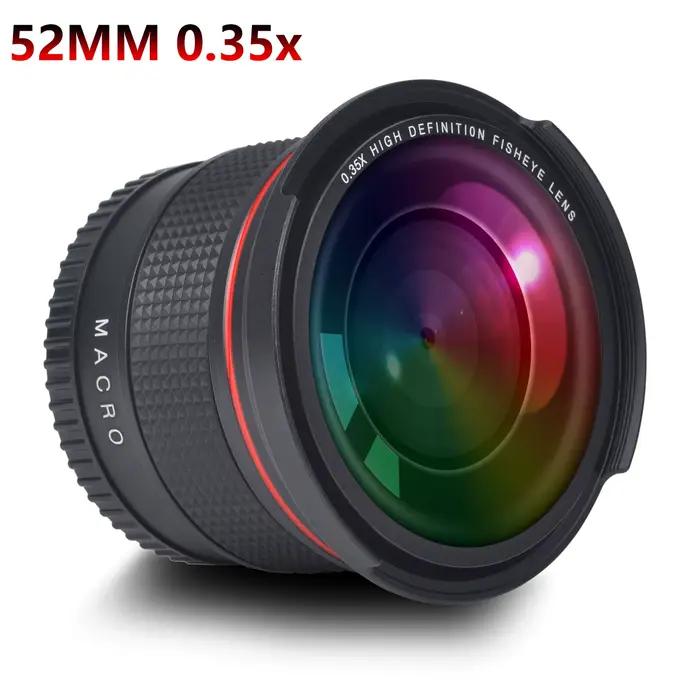 Pickle Power 52MM 55MM 58MM 0.35x Fisheye Nikon objectif grand Angle pour Nikon D5200 D5100 D3500 D3