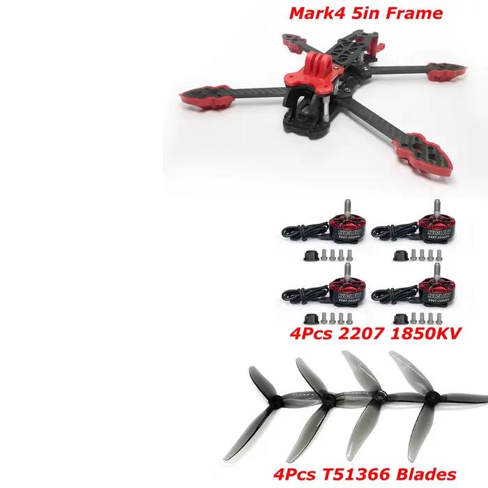 Kit de cadre de drone de course FPV RC 225 mm 5 pouces, moteur 2207, contrôleur de vol F405 V3, stac