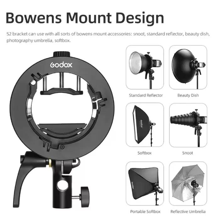Godox S2 S3 Speedkite support Bowens support Flash type S support pour AD200Pro AD400Pro II Speedlit